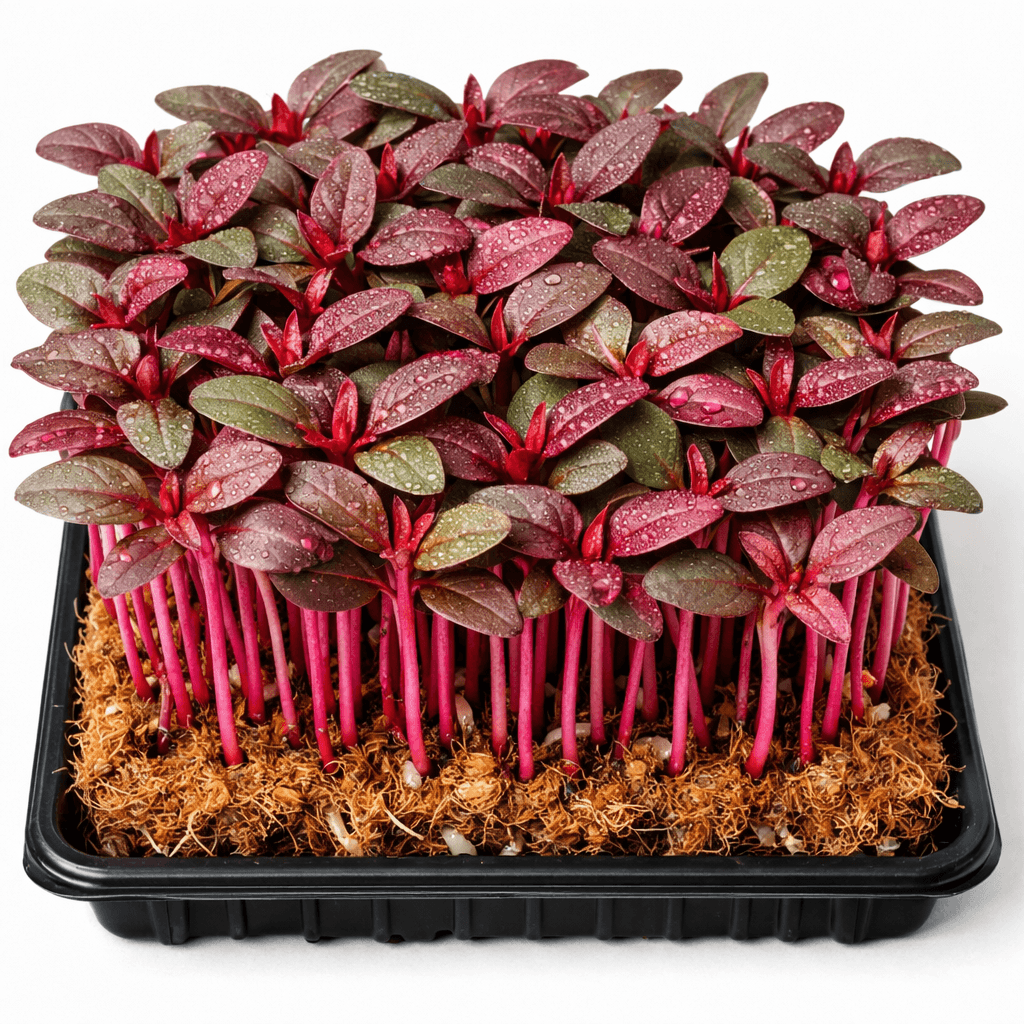 Amaranth microgreens — fresh close-up