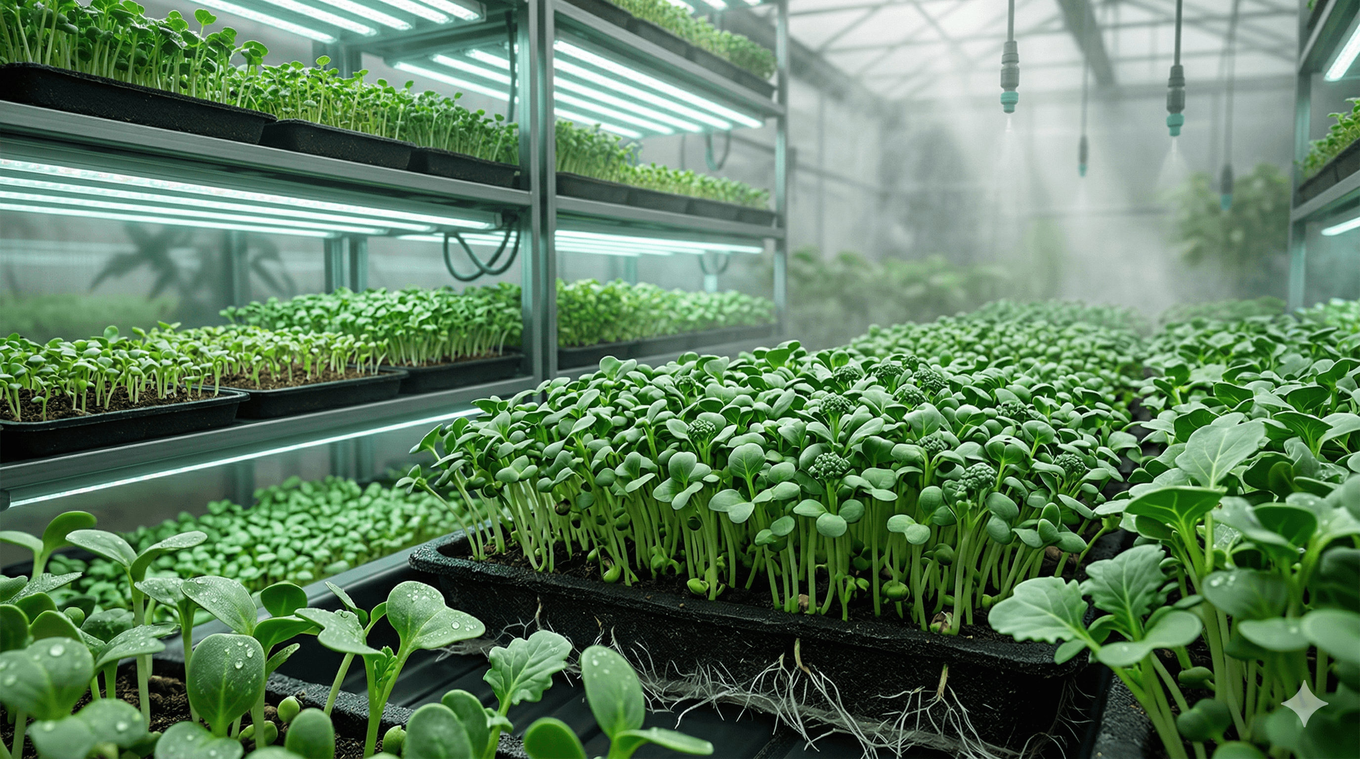 Broccoli microgreens — fresh close-up
