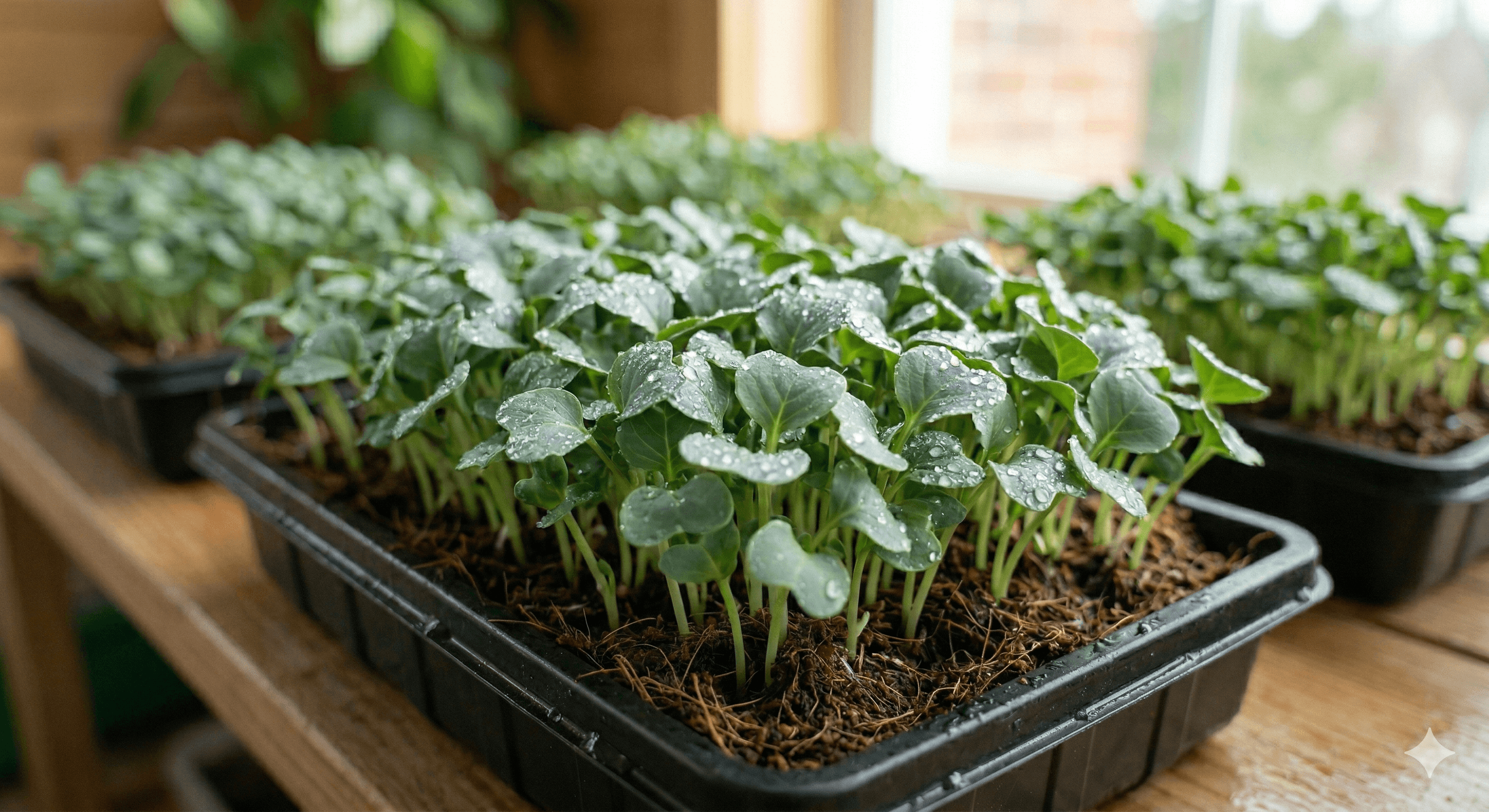 Radish microgreens — fresh close-up