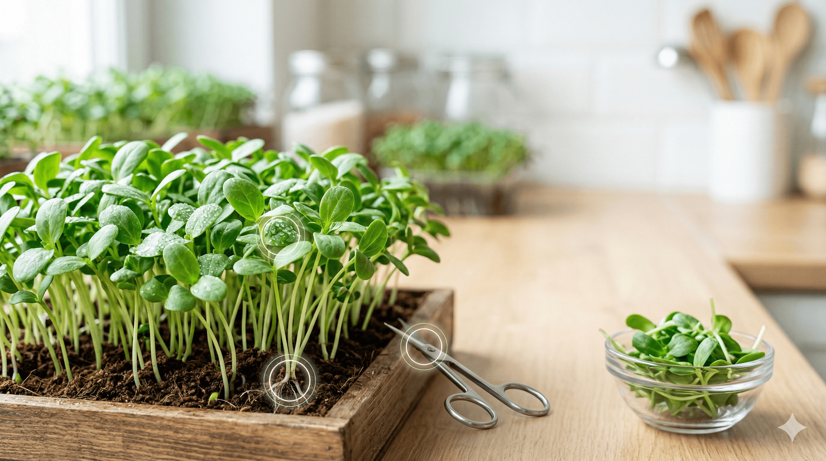 Spinach microgreens — fresh close-up